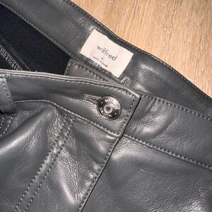 Wilfred Gray Leather Pants